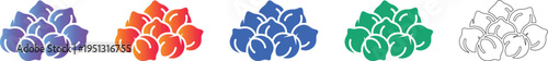 Chickpeas Vector Icon Collection icon set