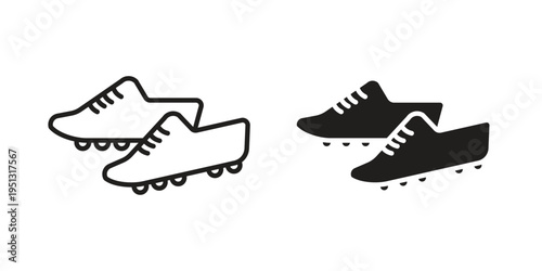 Cleats icon for mobile application, button and website design.