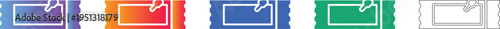 Ticket Stub Vector Icon Set icon set