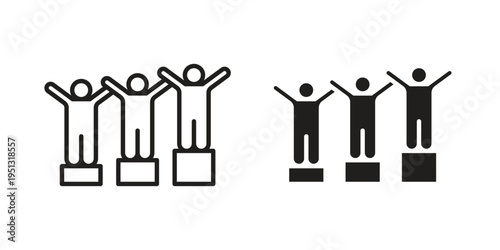 Competitors icon for mobile application, button and website design.