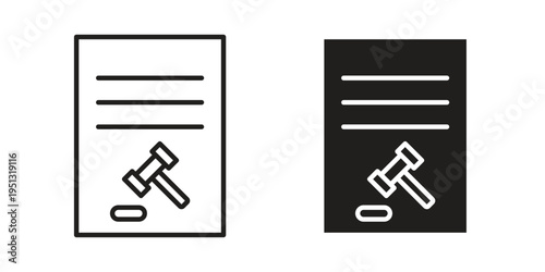 Corporative law icon for mobile application, button and website design.