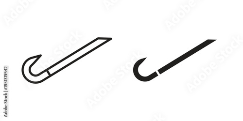 Crowbar icon for mobile application, button and website design.