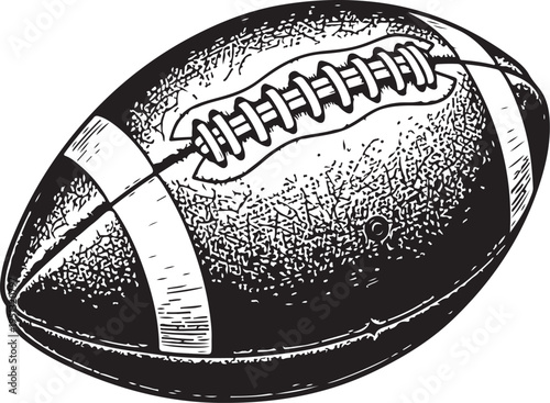 American football, hand drawn simple sketch vector illustration
