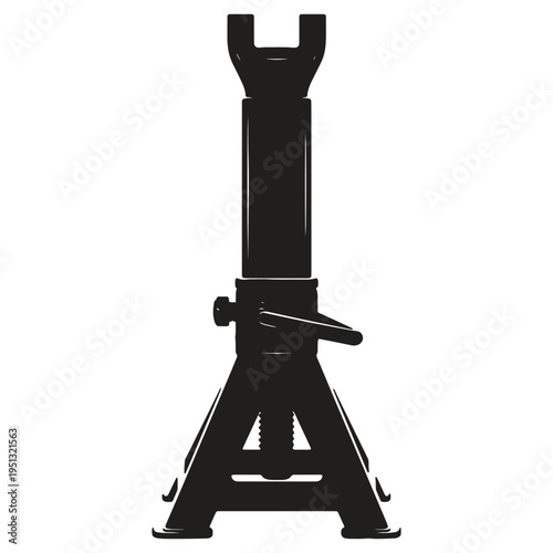 Car jack isolated on transparent background used for lifting vehicles during maintenance or repair work