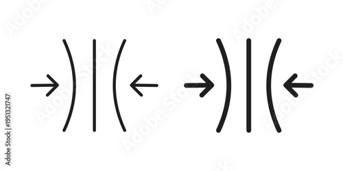 Elasticity icon for mobile application, button and website design.