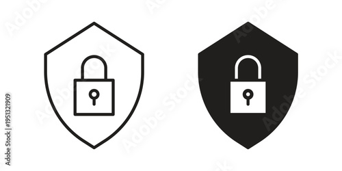 Encryption icon for mobile application, button and website design.