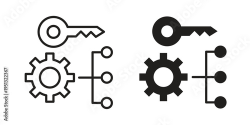 Factor icon for mobile application, button and website design.