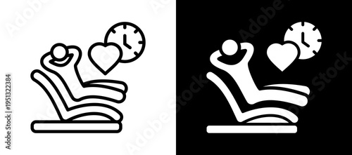 Relaxed Life whiteblack icon