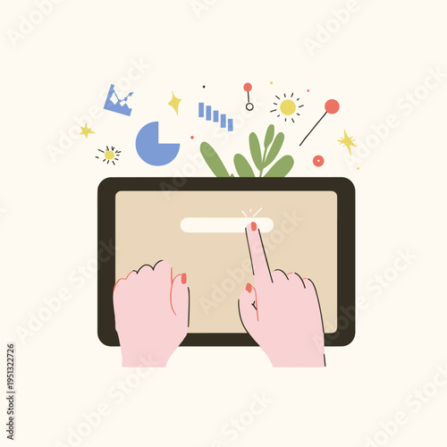 Interactive Demo of a Dynamic User Interface with Clickable Elements