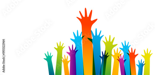 mani, colorate, solidarietà, supporto, aiuto, 