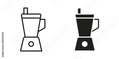 Food processor icon for mobile application, button and website design.