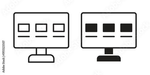 Front end icon for mobile application, button and website design.