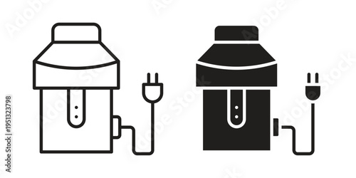 Garbage disposal icon for mobile application, button and website design.