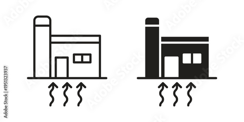 Geothermal Energy icon for mobile application, button and website design.