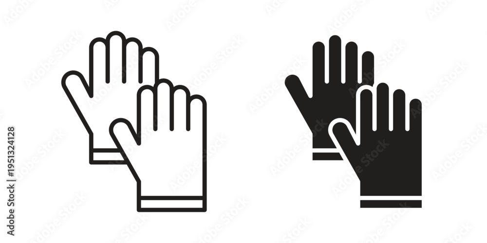 Fototapeta premium Gloves icon for mobile application, button and website design.