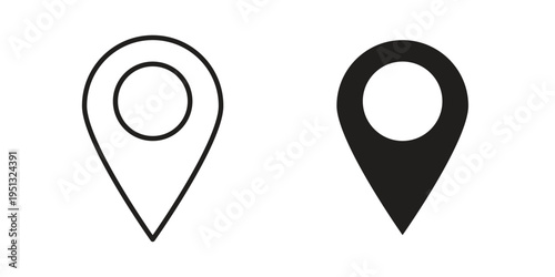 gps pin icon for mobile application, button and website design.