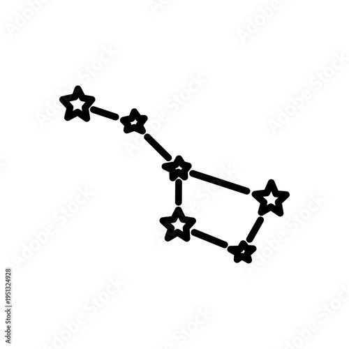 star constellation icon vector. line style icon