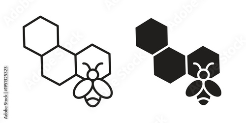 Honeycomb icon for mobile application, button and website design.