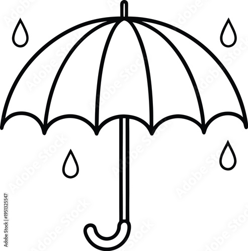 black umbrella icon