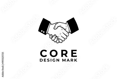 Handshake Unity Symbol Presented As Black Vector Silhouette Sketch Engraving Logo Illustration Representing Day Of Conscience Human Solidarity Concept