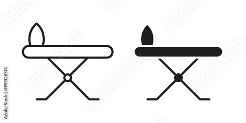 Iron board icon for mobile application, button and website design.