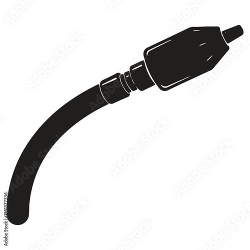 Petrol pump nozzle illustration isolated on transparent background