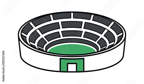 A cartoon illustration of a white cylindrical cage with green floor and door