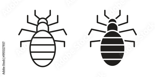 Louse icon for mobile application, button and website design.