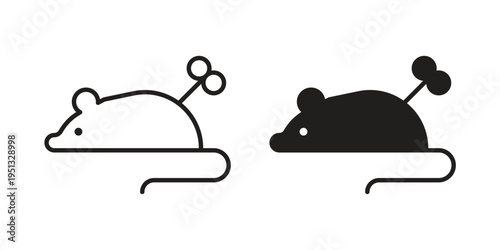 Mouse toy icon for mobile application, button and website design.