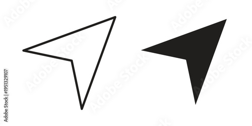 Navigate icon for mobile application, button and website design.