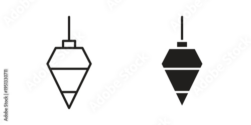 Plumb bob icon for mobile application, button and website design.