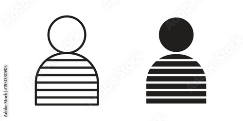 Prisoner icon for mobile application, button and website design.