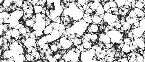 Abstract liquid metaball background with organic network structure. Flowing lines, blobs and digital data web pattern. Vector