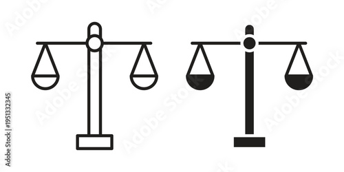 Scale icon for mobile application, button and website design.