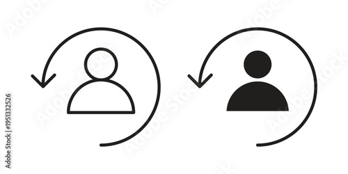 Scrum master icon for mobile application, button and website design.