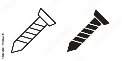 Screw icon for mobile application, button and website design.