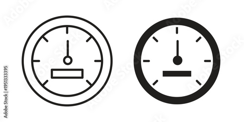 Speedometer icon for mobile application, button and website design.