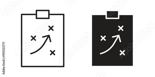 Strategy icon for mobile application, button and website design.