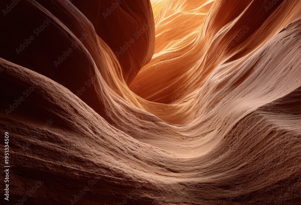 Obraz premium Antelope Canyons Flowing Sandstone - A Dance of Light and Shadow.