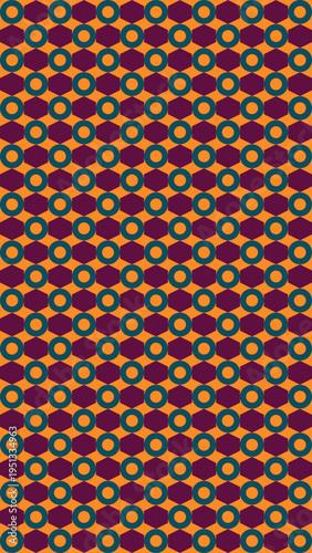 Retro Geometric Seamless Pattern vector illustration