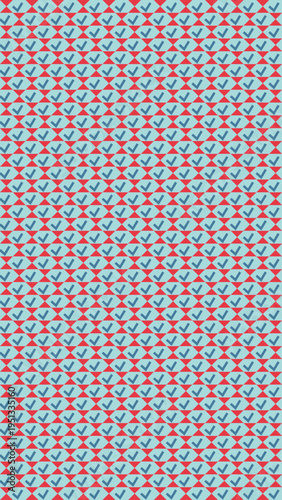 Red White and Blue Rounded Pattern vector illustration