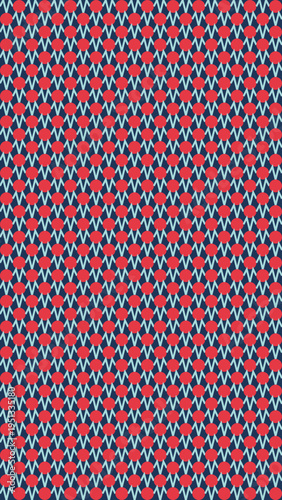 Seamless Red and Navy Diamond Pattern vector illustration