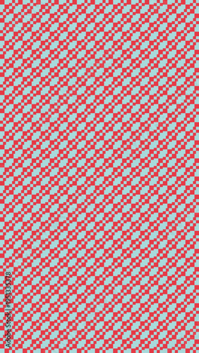 Red and Gray Pixelated Geometric Pattern vector illustration
