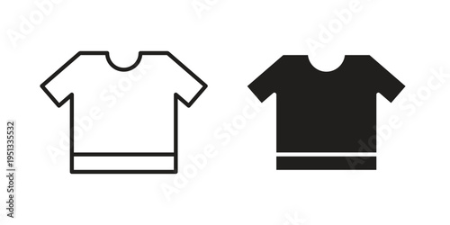 Tshirt icon for mobile application, button and website design.