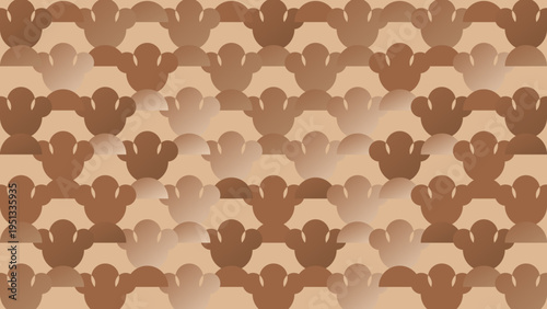 Abstract Floral Pattern in Brown Tones vector illustration