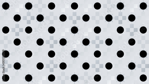 Seamless Pattern of Black Dots on Transparent Background vector illustration