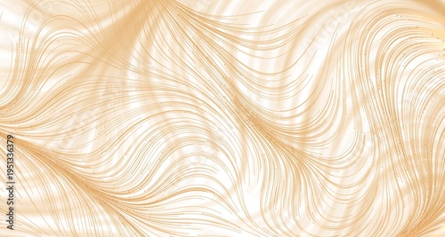 Elegant abstract design featuring flowing golden lines on a soft white background. A versatile image ideal for various c