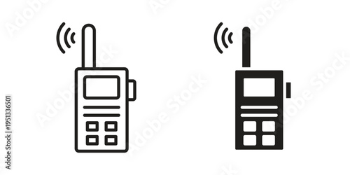 Walkie talkie icon for mobile application, button and website design.