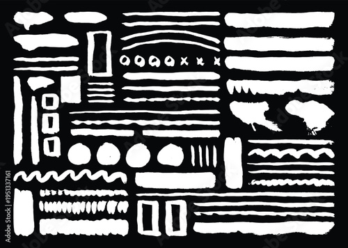 Abstract composition with various shapes and lines