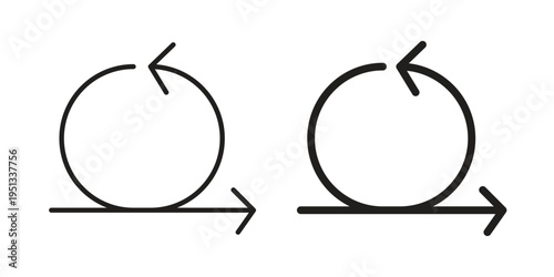 Agile icon set. outlined and solid flat clipart versions.